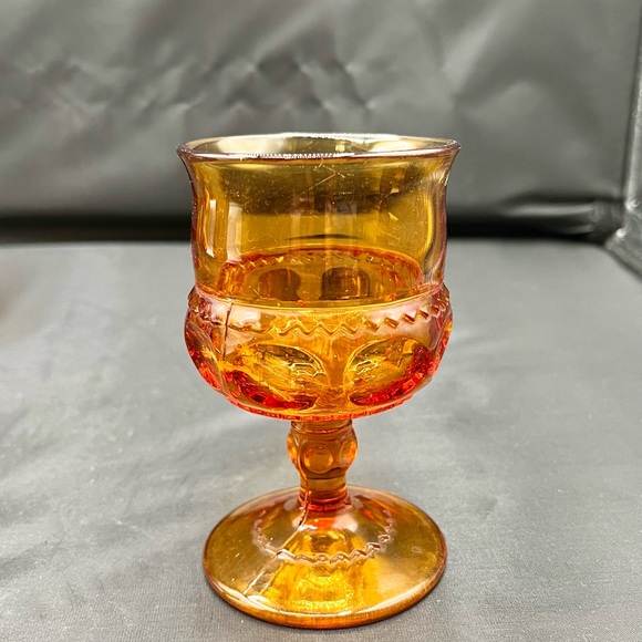 1960s Royal Amber small goblets set of 6 - Picture 6 of 12